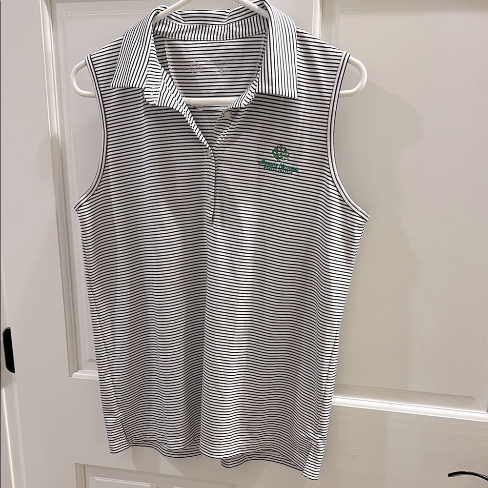 Striped Sleeveless Polo, Augusta National official merchandise women’s Large EUC
